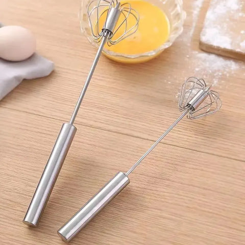Semi-Automatic Egg Beater – Handheld Rotating Mixer for Baking & Kitchen Use