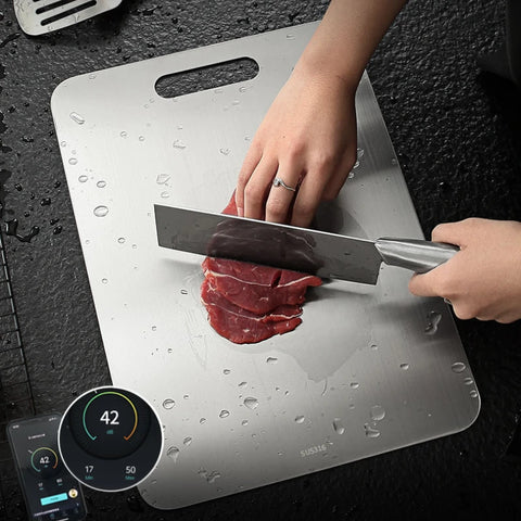 Thickened Stainless Steel Cutting Board Antibacterial & Mildew-Proof Kitchen Board