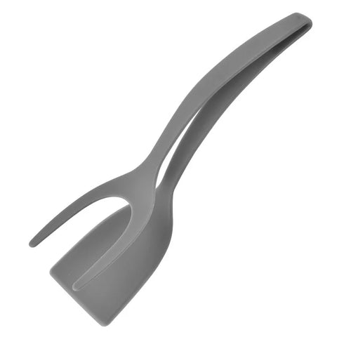 2-in-1 Egg Flipper Spatula – Non-Stick Silicone Tongs for Cooking