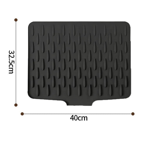 Silicone Dish Drying Mat – Tilted Design for Fast Drainage &amp; Non-Slip Kitchen Protection