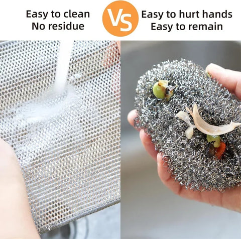 Magic Steel Wire Cleaning Cloth Non-Stick Double Layer Dish Rag