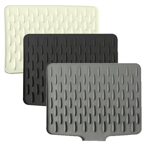 Silicone Dish Drying Mat – Tilted Design for Fast Drainage &amp; Non-Slip Kitchen Protection