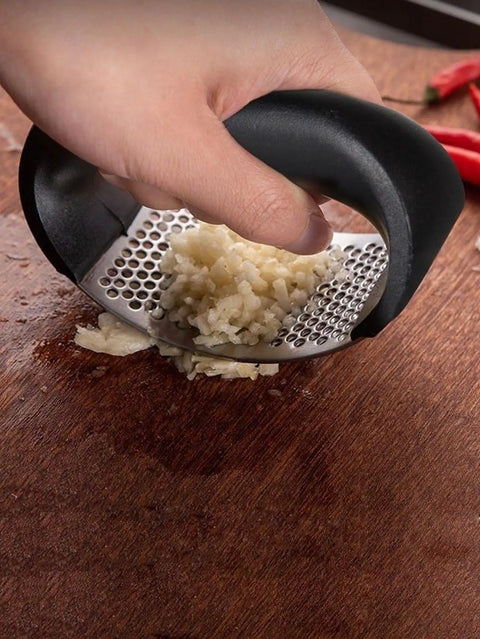 Stainless Steel Garlic Press Crusher – Manual Garlic Mincer & Kitchen Tool