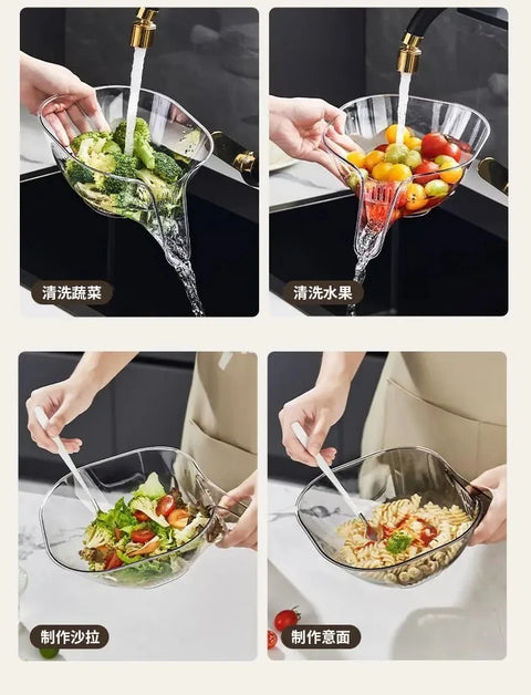 Adjustable Sink Strainer Basket Multi-Purpose Kitchen Organizer
