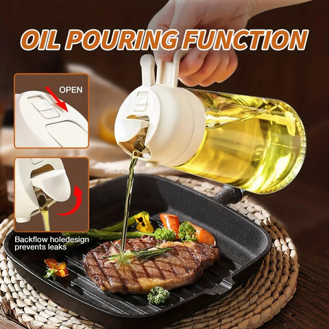 Spray Oil Sprayer Bottle Dual-Use Cooking Oil Dispense