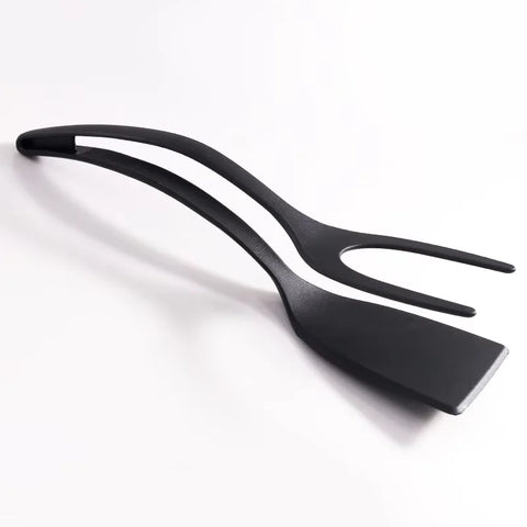 2-in-1 Egg Flipper Spatula – Non-Stick Silicone Tongs for Cooking