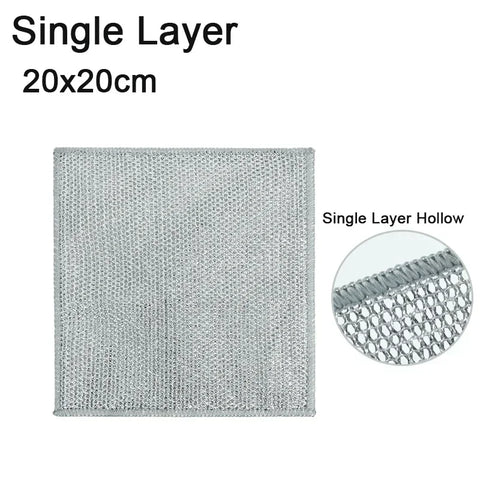 Magic Steel Wire Cleaning Cloth Non-Stick Double Layer Dish Rag