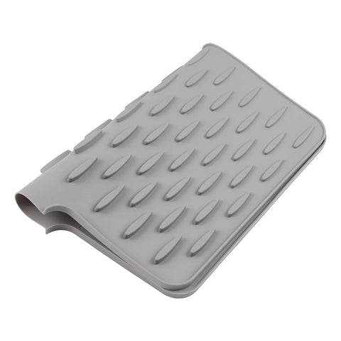 Silicone Dish Drying Mat – Tilted Design for Fast Drainage &amp; Non-Slip Kitchen Protection