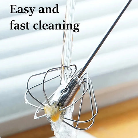 Semi-Automatic Egg Beater – Handheld Rotating Mixer for Baking & Kitchen Use