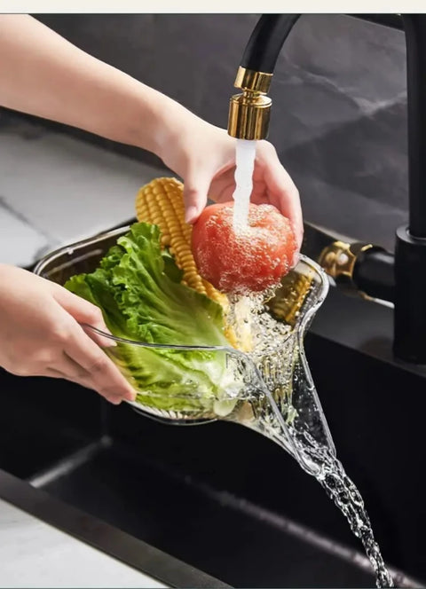 Adjustable Sink Strainer Basket Multi-Purpose Kitchen Organizer