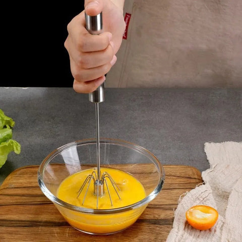 Semi-Automatic Egg Beater – Handheld Rotating Mixer for Baking & Kitchen Use
